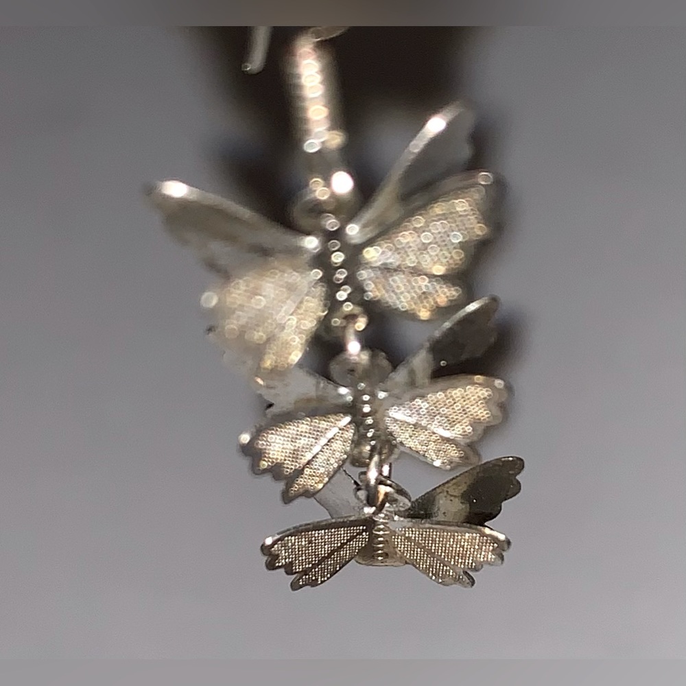Tri-fly butterfly earrings